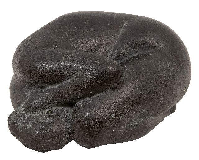 Joop Hekman | Vrouwelijk naakt, brons, 12,0 cm, gesigneerd op achterzijde met monogram en te dateren ca. 1955