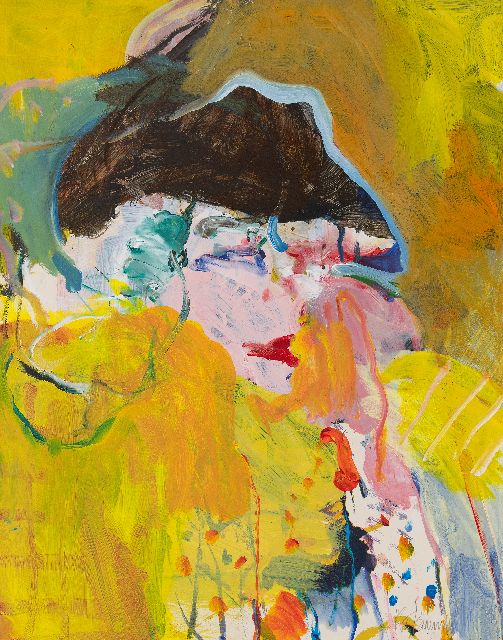 Kees van Bohemen | Vrouw, gouache en olieverf op papier, 82,0 x 64,0 cm, gesigneerd r.o. en gedateerd '78