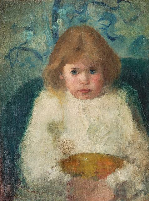 Floris Arntzenius | Kinderportret (dochter van schilder Carl August Breitenstein), olieverf op doek, 58,2 x 44,2 cm, gesigneerd l.o. en te dateren ca. 1907