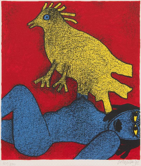 Corneille | Magic Africaine, litho op papier, 54,4 x 45,7 cm, gesigneerd r.o. (in potlood) en gedateerd '92 (in potlood)