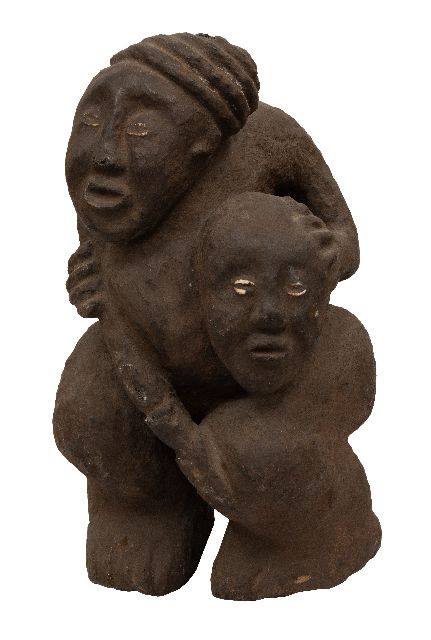 Onbekend | Twee figuren, keramiek, 58,0 x 32,0 cm