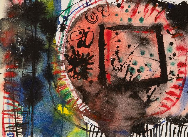 Jean Rustin | Zonder titel, inkt en aquarel op papier, 28,5 x 38,3 cm, gesigneerd m.o. en gedateerd '64