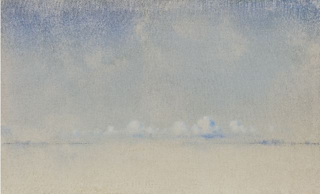 Jan Voerman sr. | Wolken boven de IJssel bij Hattem, olieverf op doek, 46,5 x 75,3 cm, zonder lijst