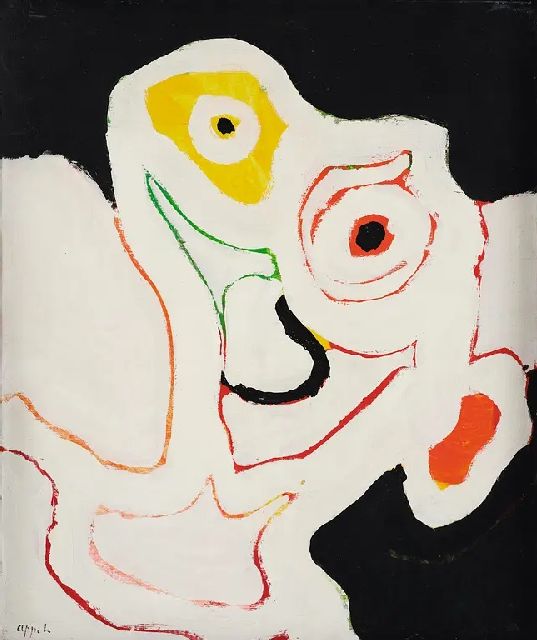 Karel Appel | Zonder tieten, olieverf op doek, 65,0 x 54,0 cm, gesigneerd l.o.