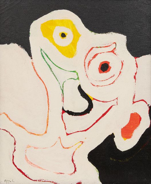 Karel Appel | Zonder titel (Kop), olieverf op doek, 65,4 x 54,0 cm, gesigneerd l.o.