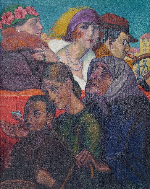 Ermengem F.  | Arm en rijk, olieverf op paneel 98,0 x 78,0 cm, gesigneerd r.o. en gedateerd '20