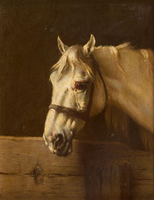 Wouter Verschuur jr. | Portret van een schimmel, olieverf op paneel, 26,0 x 19,8 cm, gesigneerd r.o. en gedateerd '64
