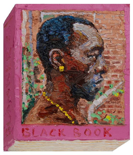 Carlos Blaaker | Black Book, olieverf op paneel, 34,0 x 29,5 cm, gesigneerd linker zijkant en gedateerd op linker zijkant 25 en verso 26