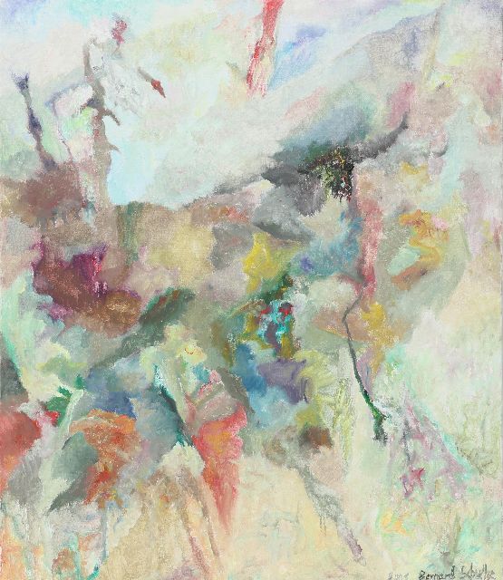 Schultze B.  | Vorahnung (Voorgevoel), olieverf op doek 140,0 x 120,0 cm, gesigneerd r.o. en gedateerd 2001