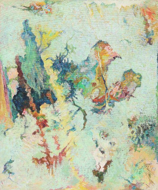 Bernard Schultze | Wie Ostern (als Pasen), olieverf op doek, 119,5 x 100,0 cm, gesigneerd r.o. en gedateerd '87