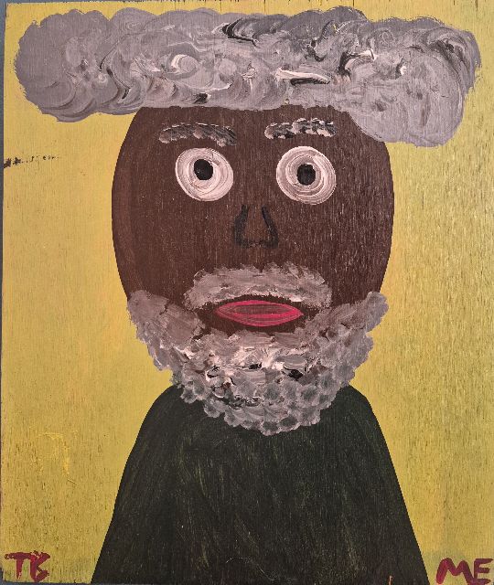 Tim Brown | Me, olieverf op paneel, 45,3 x 39,3 cm, gesigneerd l.o. met initialen