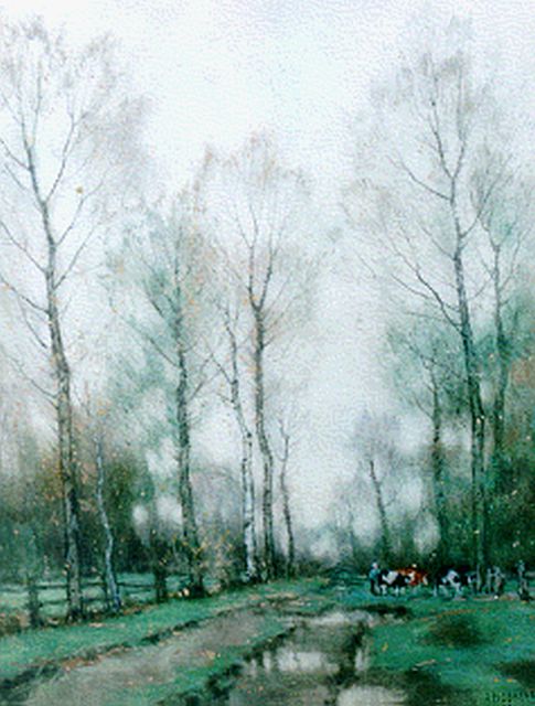 Gorter A.M.  | A landscape,Twente, watercolour on paper 55.0 x 42.0 cm, signed l.r.