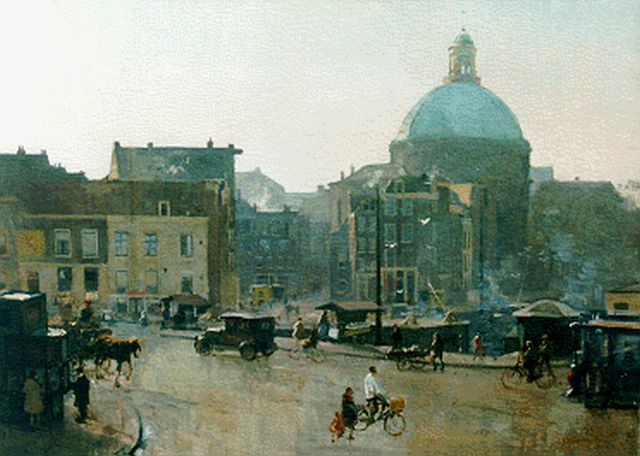 Vreedenburgh C.  | A view of Amsterdam, with the Ronde Lutherse Kerk beyond, oil on canvas 70.8 x 100.5 cm, signed l.r. and dated 1940