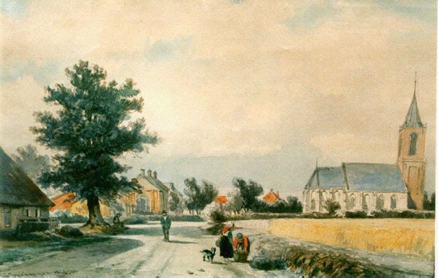 Springer C.  | Elspeet in summer, watercolour on paper 26.0 x 39.0 cm, signed l.l. and dated 1868