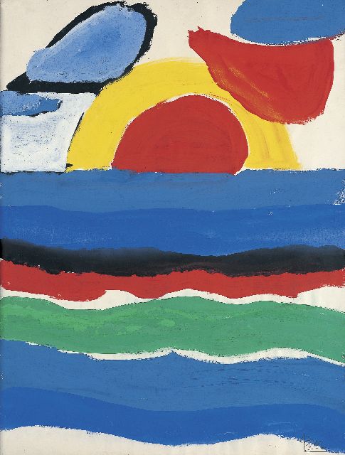 Benner G.  | Sunset, gouache on paper 61.5 x 47.4 cm, signed l.r. and painted circa 1954