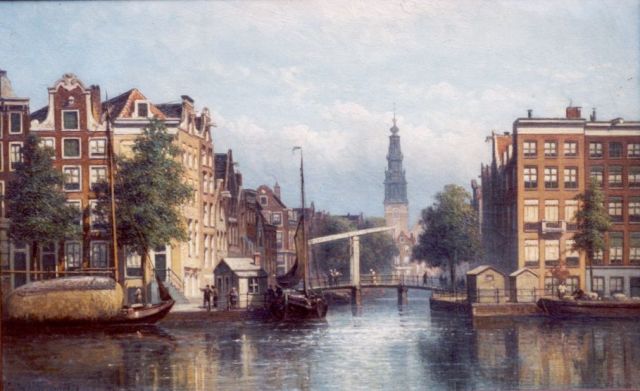 Eduard Alexander Hilverdink | A view of the Groenburgwal, Amsterdam, oil on canvas, 29.5 x 46.7 cm, signed l.l. and dated '79