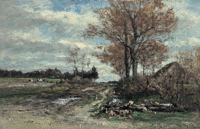 Roelofs W.  | A landscape near Putte, Belgium, oil on canvas 48.0 x 75.3 cm, signed l.r.