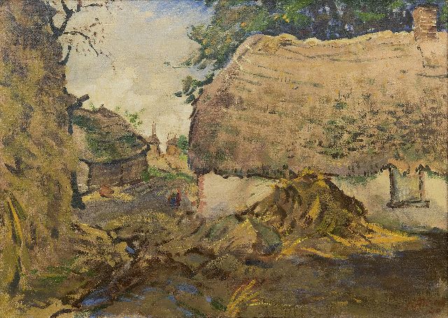 Jan Altink | Farm with hay-stack, oil on canvas, 50.3 x 70.3 cm, signed l.r. and dated '40