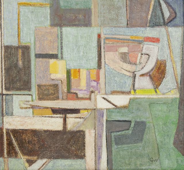 Velde G. van | Composition, oil on canvas 53.0 x 57.3 cm, signed l.r. with initials and painted between 1945-1950